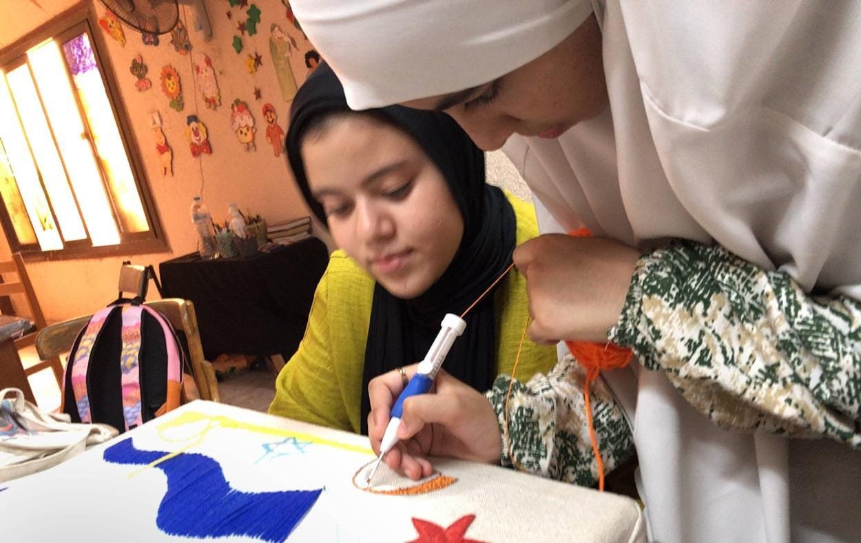   ورشة  أشغال النسيج  بقصر ثقافة المنيا