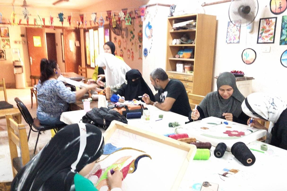   ورشة  أشغال النسيج  بقصر ثقافة المنيا